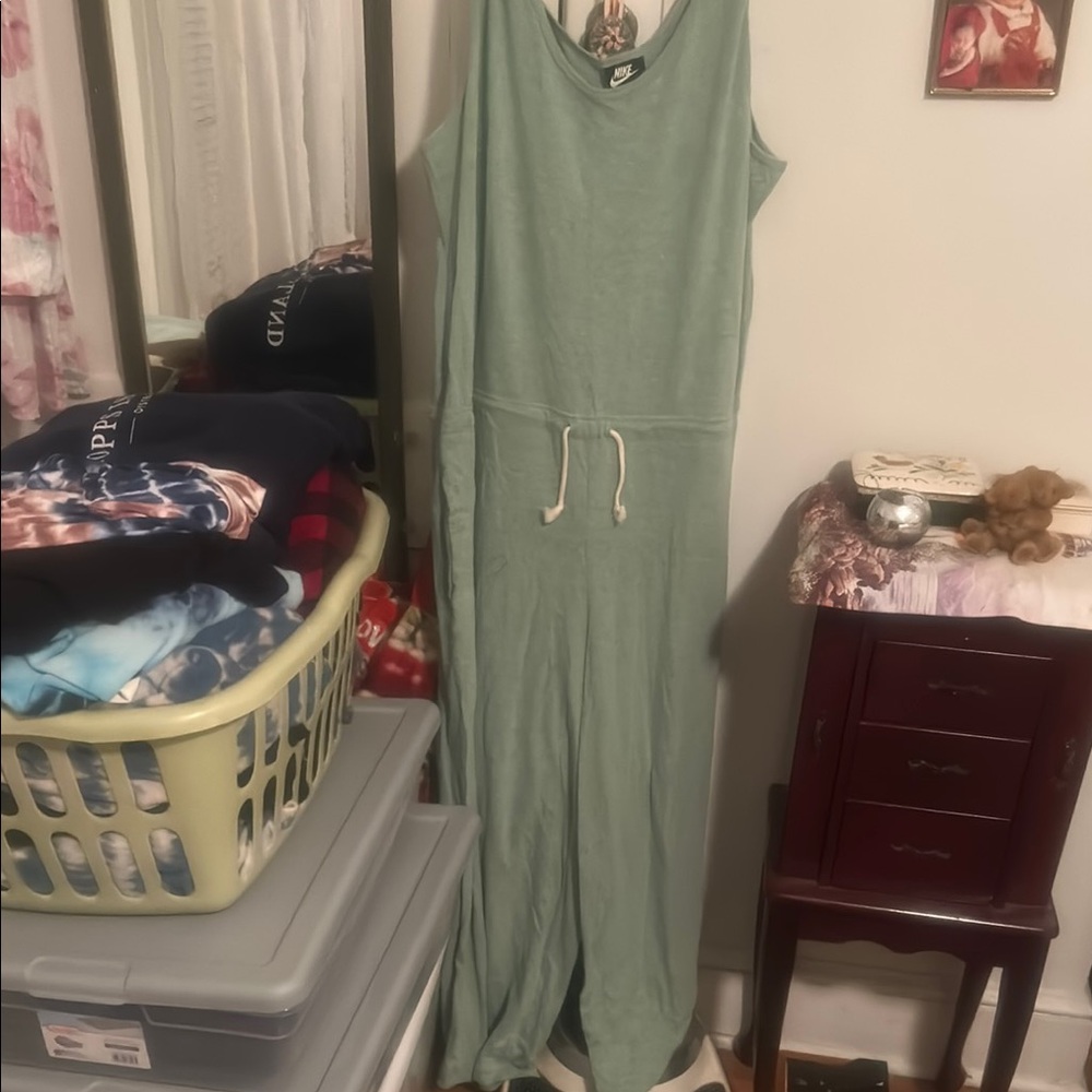 Nike Green Sleeveless Jumpsuit